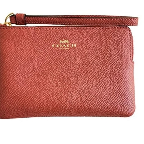Coach Vibrant Red Leather Pouch - Picture 1 of 5